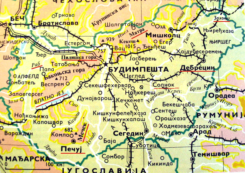 mapa srbije i madjarske SVEVLAD   Neslovenske drzave sa slovenskim toponimima mapa srbije i madjarske